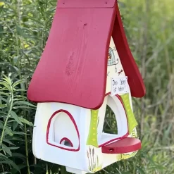 Vogelfutterhaus mit Ständer Das Leben ist schön Vogelvilla Höhe 45 cm