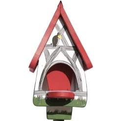 Vogelfutterhaus mit Ständer Fachwerkhaus Vogelvilla Höhe 45 cm