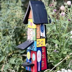 Vogelfutterhaus mit Ständer groß Luftschloss Vogelvilla Höhe 52 cm