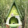 Vogelfutterhaus mit Ständer grün Traumhaus Vogelvilla Höhe 45 cm