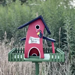 Vogelfutterhaus mit Ständer KÖRNERPARTY Vogelvilla Höhe 45 cm