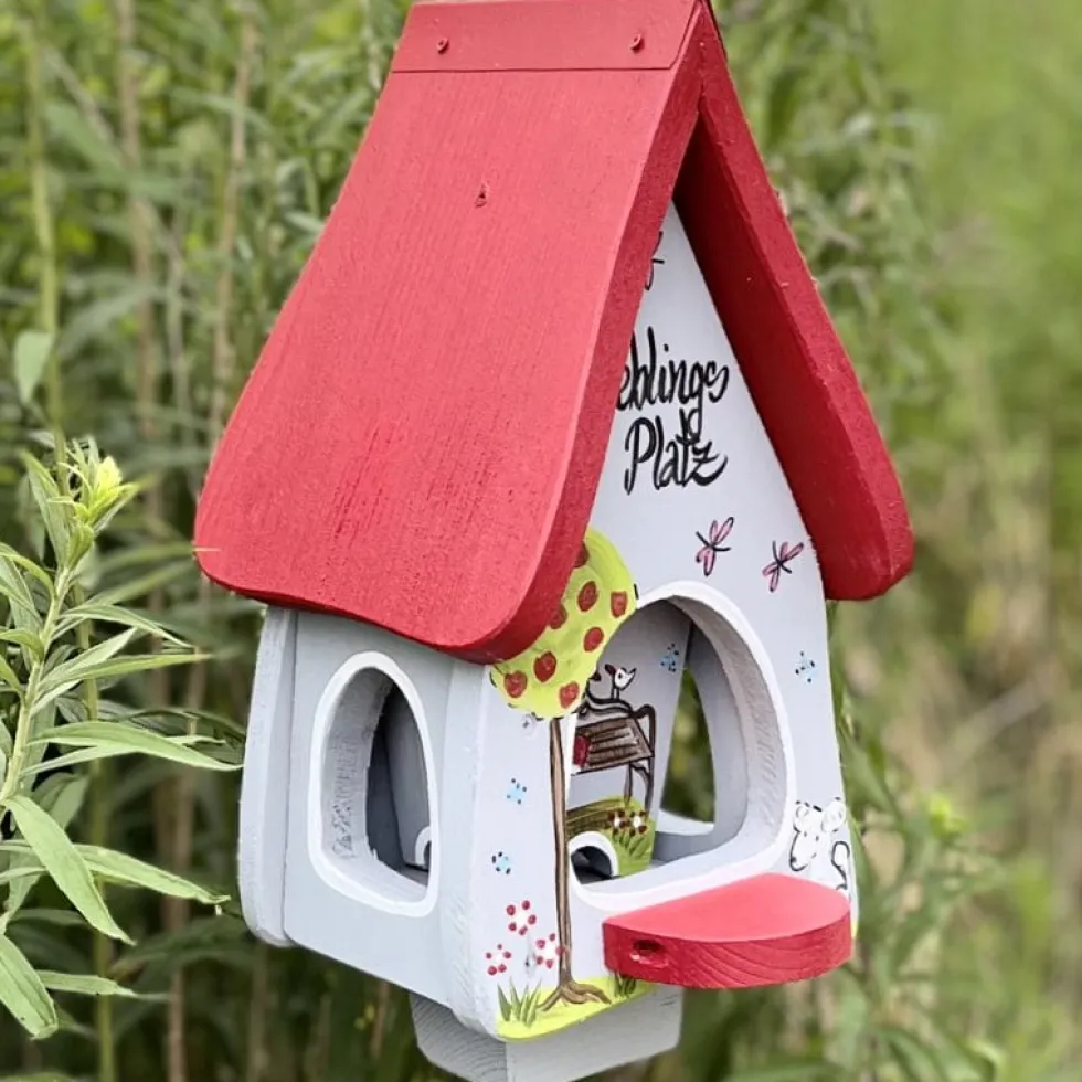 Vogelfutterhaus mit Ständer LIEBLINGSPLATZ Vogelvilla Höhe 33 cm