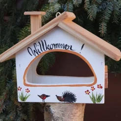 Vogelfutterhaus zum Hängen BERGHÜTTE Vogelvilla Höhe 20 cm