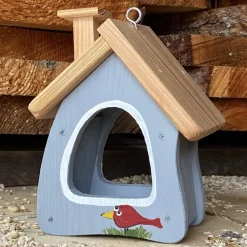 Vogelfutterhaus zum Hängen Futterstube Vogelvilla Höhe 22 cm