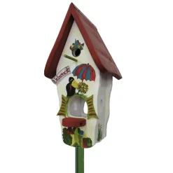 Vogelhaus groß mit Ständer LIEBESNEST Vogelvilla Höhe 50 cm
