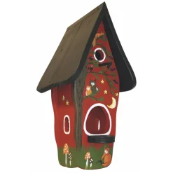 Vogelhaus groß mit Ständer Tier des Waldes Vogelvilla Höhe 50 cm