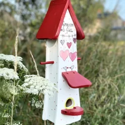 Vogelhaus mit Ständer groß Gemeinsam Vogelvilla Höhe 52 cm