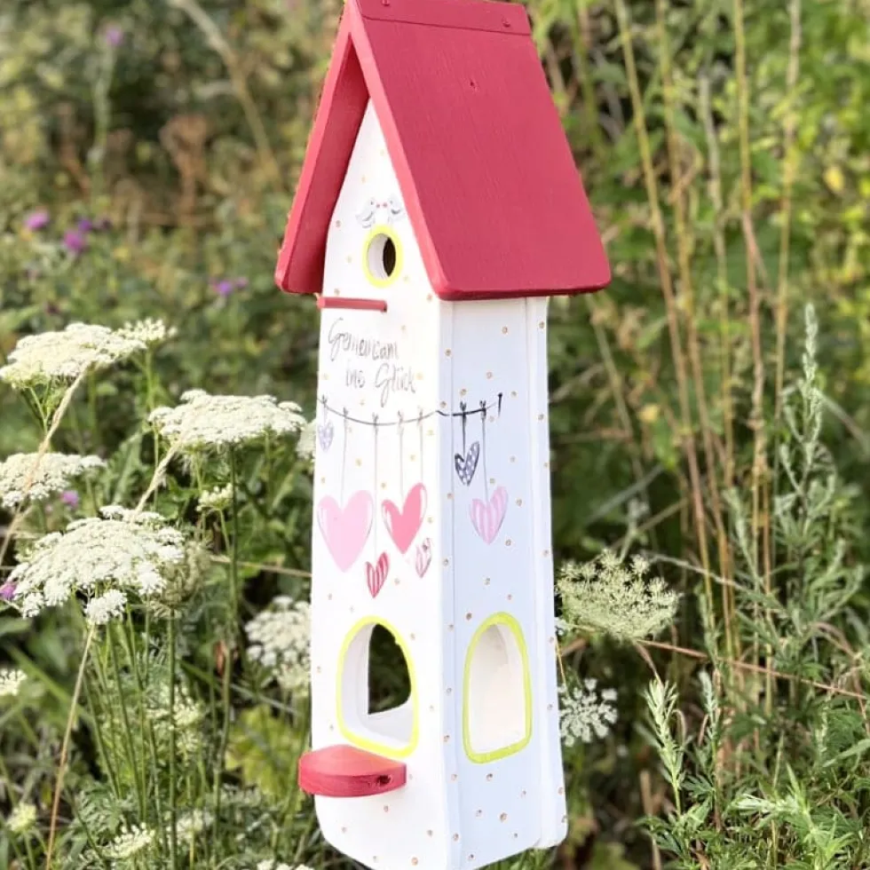 Vogelhaus mit Ständer groß Glück Vogelvilla Höhe 61 cm