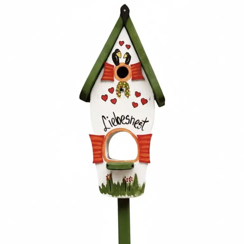 Vogelhaus mit Ständer groß Liebesnest Vogelvilla Höhe 50 cm