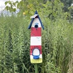 Vogelhaus mit Ständer groß NEUE UFER Vogelvilla Höhe 61 cm