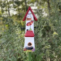 Vogelhaus mit Ständer groß Zwitscherstube Vogelvilla Höhe 52 cm