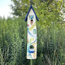 Vogelhaus mit Ständer Mykonos Vogelvilla Höhe 84 cm