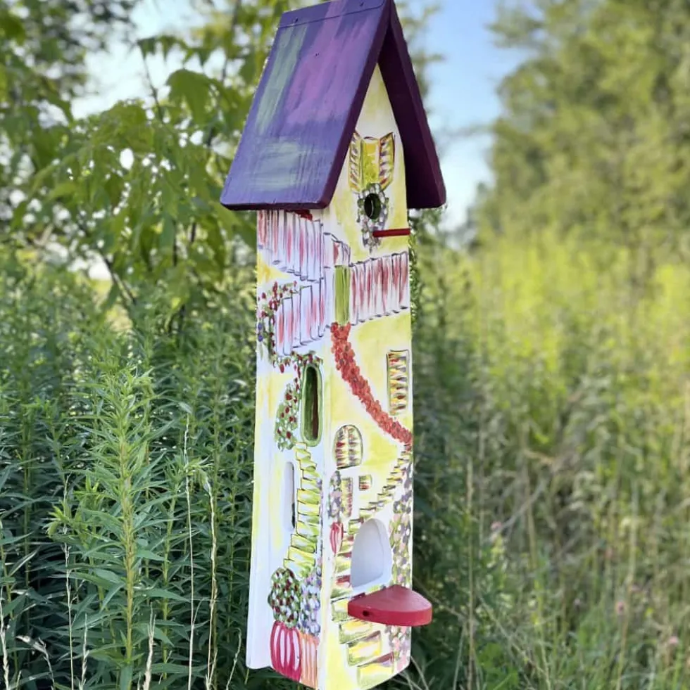 Vogelhaus mit Ständer XXL Lagos Vogelvilla Höhe 84 cm