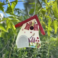 Vogelhaus Nistkasten bunt GARTENZAUBER Vogelvilla Höhe 23 cm