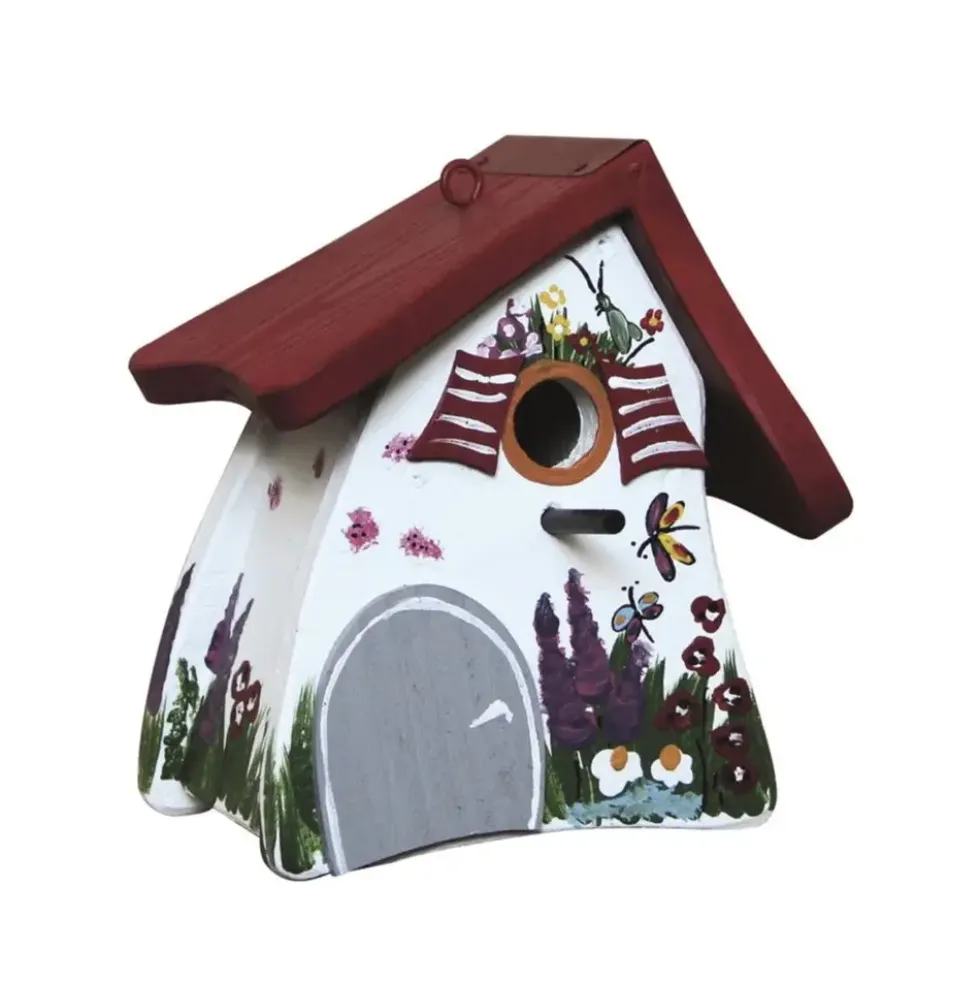 Vogelhaus Nistkasten bunt GARTENZAUBER Vogelvilla Höhe 23 cm
