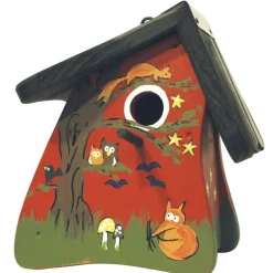 Vogelhaus Nistkasten bunt Wildtiere Vogelvilla Höhe 23 cm