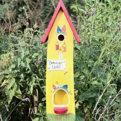 Vogelhaus Nistkasten mit Ständer SOMMERLUST Vogelvilla Höhe 61 cm