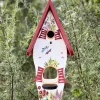 Vogelhaus Nistkasten mit Ständer GARTENLIEBE Vogelvilla Höhe 50 cm