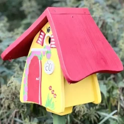 Vogelhaus Nistkasten mit Ständer 80 GEBURTSTAG Vogelvilla Höhe 33 cm