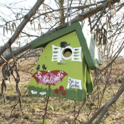 Vogelhaus Nistkasten zum Aufhängen BEI KOHLS PIEPTS grün Höhe 23 cm