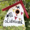 Vogelhaus Nistkasten zum Aufhängen Liebesbrief Vogelvilla Höhe 23 cm