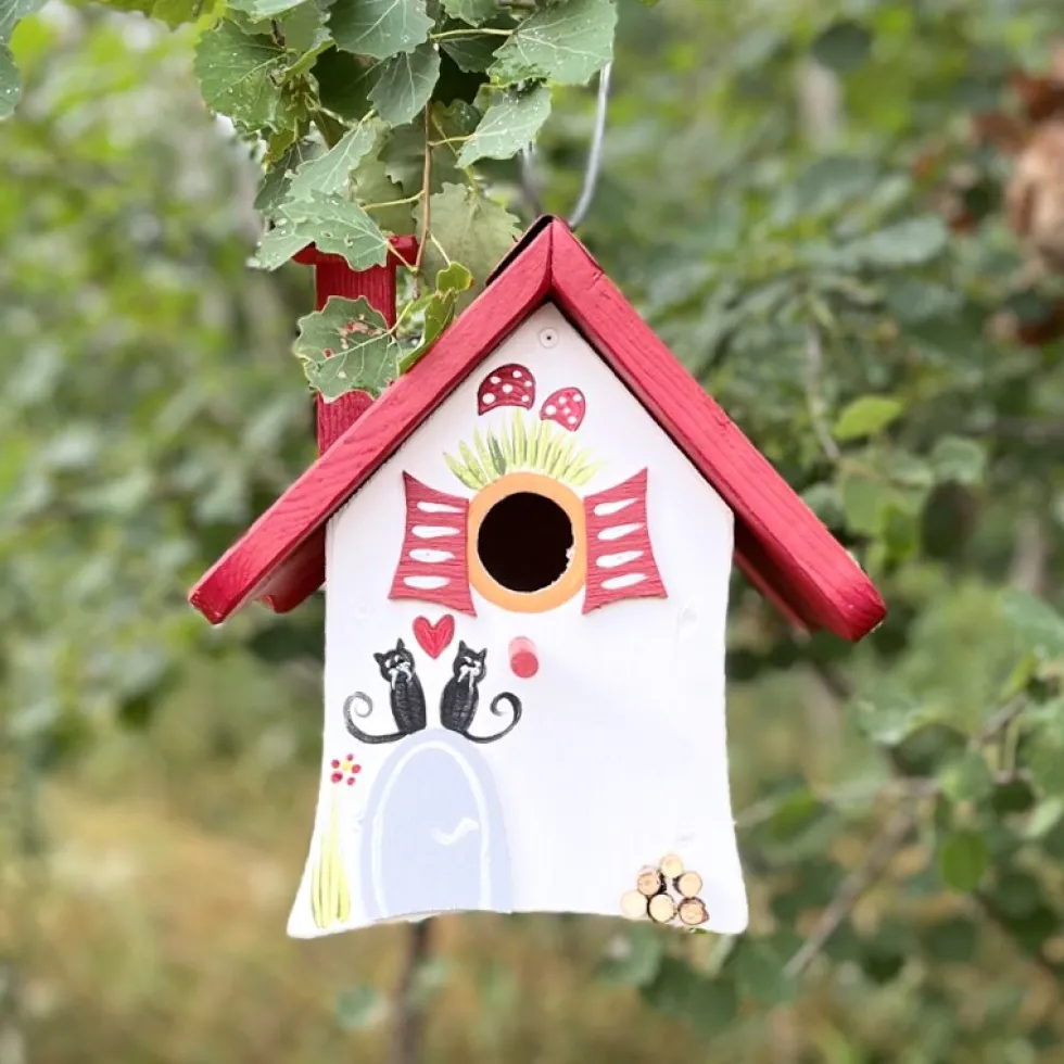 Vogelhaus Nistkasten zum Aufhängen RENDEZVOUS Vogelvilla Höhe 23 cm