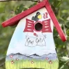Vogelhaus Nistkasten zum aufhängen GRÜß GOTT Vogelvilla Höhe 23 cm