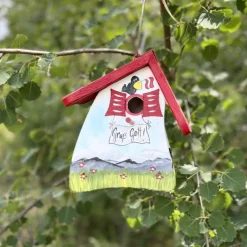 Vogelhaus Nistkasten zum aufhängen GRÜß GOTT Vogelvilla Höhe 23 cm