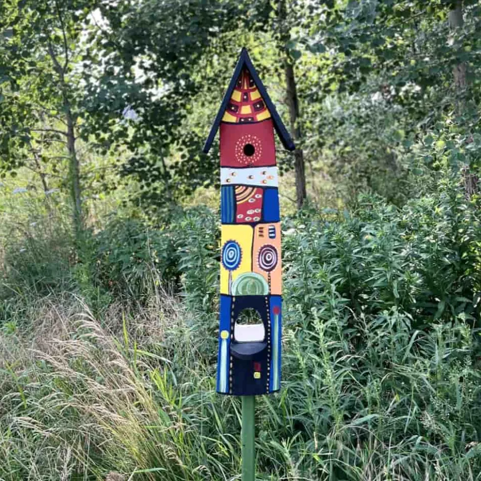 Vogelhaus XXL mit Ständer FABELWELT Vogelvilla Höhe 84 cm