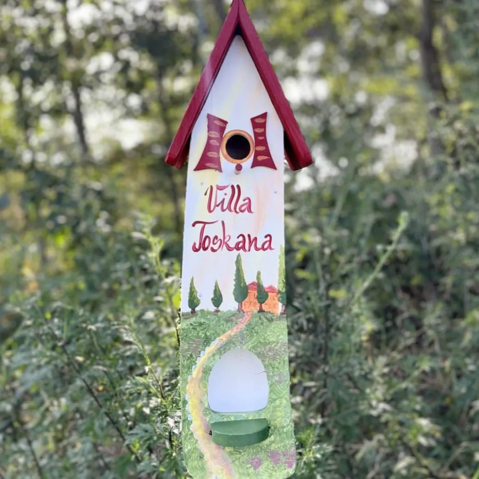 Vogelhaus XXL mit Ständer TOSKANA Vogelvilla Höhe 61 cm