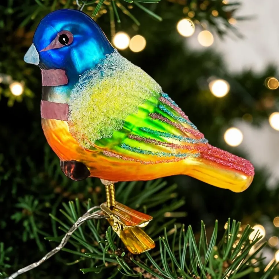 Vogel mit Clip Lori mehrfarbig