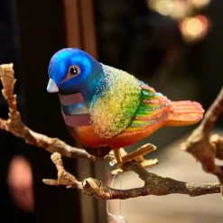 Vogel mit Clip Lori mehrfarbig