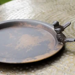Vogeltränke Metall Rostoptik 26 cm