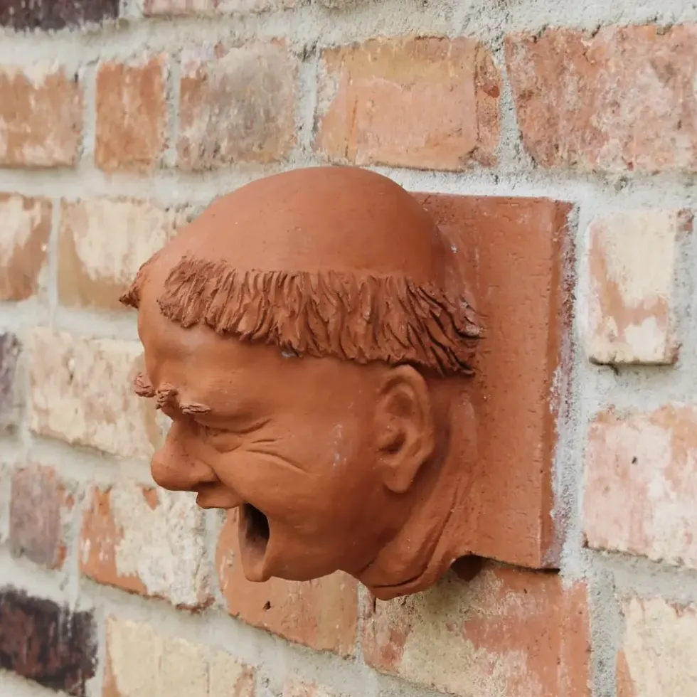 Wanddeko Garten Skulptur MÖNCH Dirk Detlefsen H 25 cm