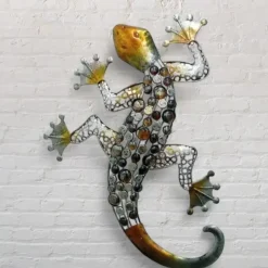 Wanddeko GECKO Metall H 63 cm