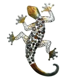 Wanddeko GECKO Metall H 63 cm