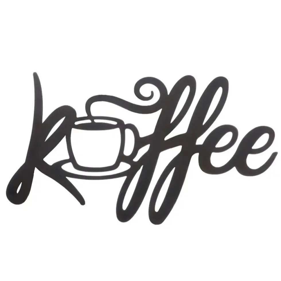 Wanddeko KAFFEE Metall Küche B 42 cm