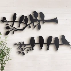 Wanddeko Metall Bird Parade Breite 51 cm