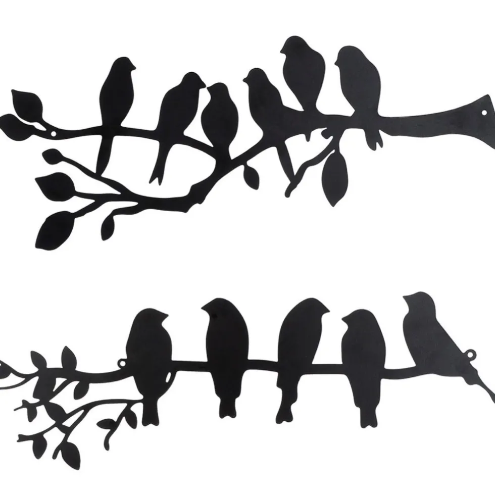 Wanddeko Metall Bird Parade Breite 51 cm