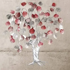 Wanddeko Metall Deko Design Love Tree Höhe 80 cm