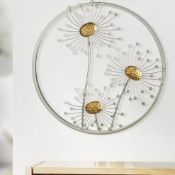 Wanddeko Metall SOFFIONE Pusteblumen Durchmesser 46 cm