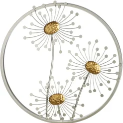 Wanddeko Metall SOFFIONE Pusteblumen Durchmesser 46 cm