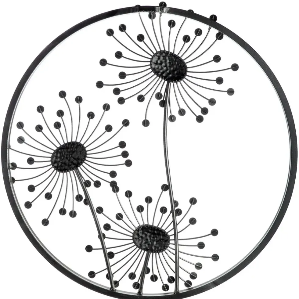 Wanddeko Metall SOFFIONE Pusteblumen Durchmesser 46 cm
