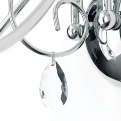 Wandleuchte Ancona chrom mit Kristallbehang