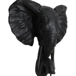 Wandleuchte Elefant Egon schwarz Höhe 36 cm
