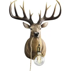 Wandleuchte Hirsch braun Harry Werner Voß Höhe 73 cm