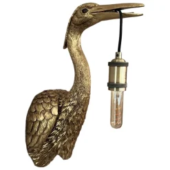 Wandleuchte Kranich gold Kalli Höhe 48 cm