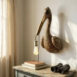 Wandleuchte Pelikan bronze Pamela Höhe 63 cm