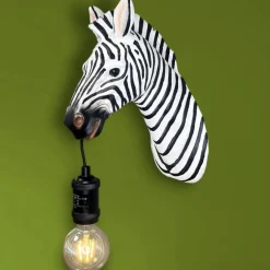 Wandleuchte Zebra Zoey schwarz weiß Höhe 34 cm