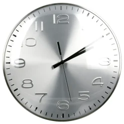 Wanduhr Curved silber Durchmesser 40 cm